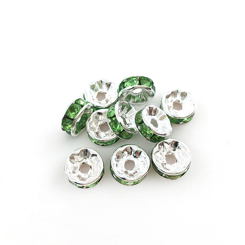 Venta al por mayor, 100 unidades/paquete, 8MM, accesorios de bricolaje, cuentas de aleación de anillo de perforación